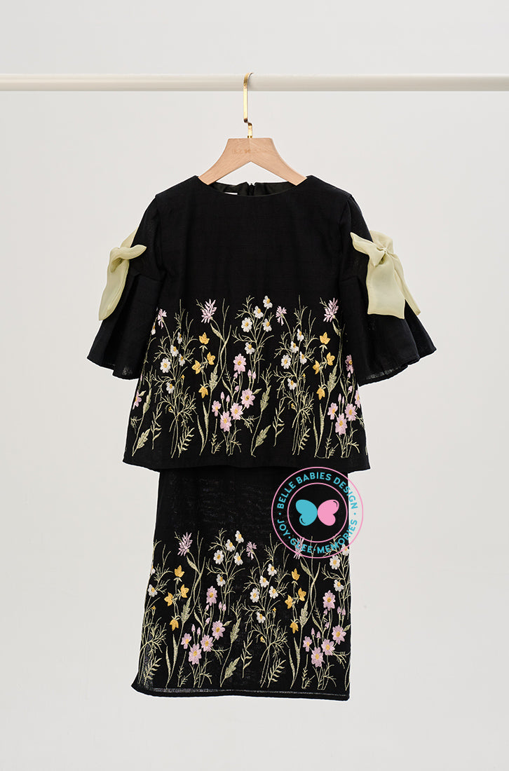 2025/2026 BBD Embroidered Linen Kurung Kedah (Black)