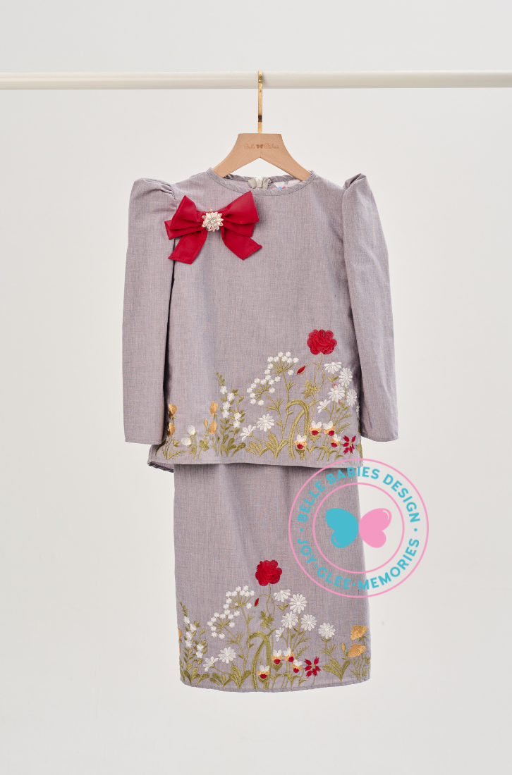 (Ready Stock) 2025/2026 BBD Embroidered Cotton Kurung Modern
