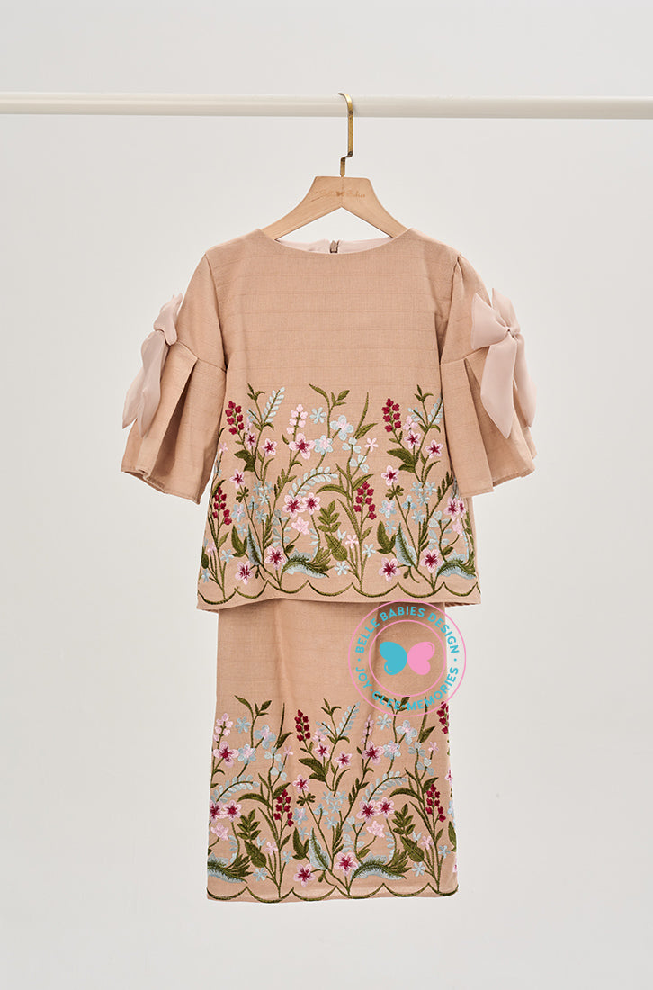2025/2026 BBD Embroidered Linen Kurung Kedah (Nude)