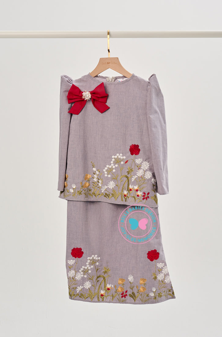 (Ready Stock) 2025/2026 BBD Embroidered Cotton Kurung Modern