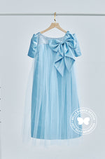 (Ready Stock) BBD Big Bow Dress (Dusty Blue)