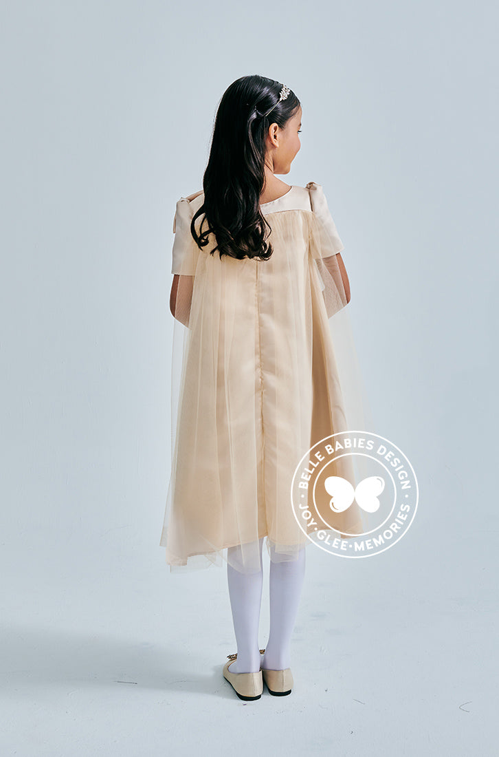 (Ready stock) BBD Big Bow Dress (Champagne)