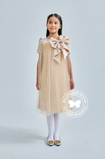 (Ready stock) BBD Big Bow Dress (Champagne)