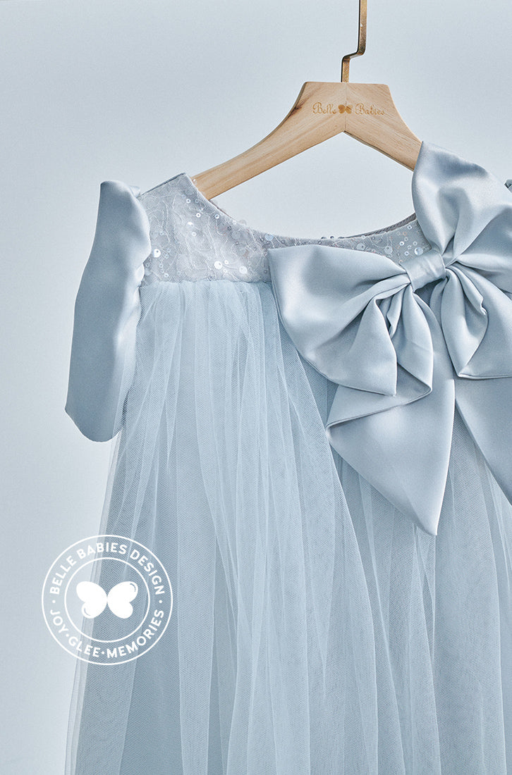 (Ready stock) BBD Big Bow Dress (Grey)
