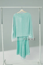 FEMME : Sparkle Kurung (Aqua Green)