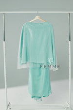 (As-is) FEMME : Sparkle Kurung (Aqua Green)