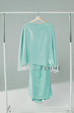 FEMME : Sparkle Kurung (Aqua Green)