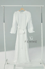 FEMME : Organza Sleeve Long Dress (Off White)