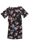 “The Love for Prints” BBD Kurung Kedah - Black Flowers (Lightweight)