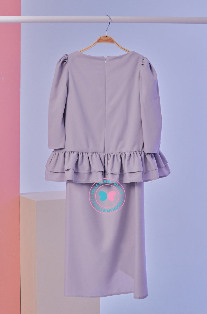 BBD Modern Kurung Ruffles - Grey