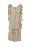 Glimmer Puff Kurung - Gold Nude