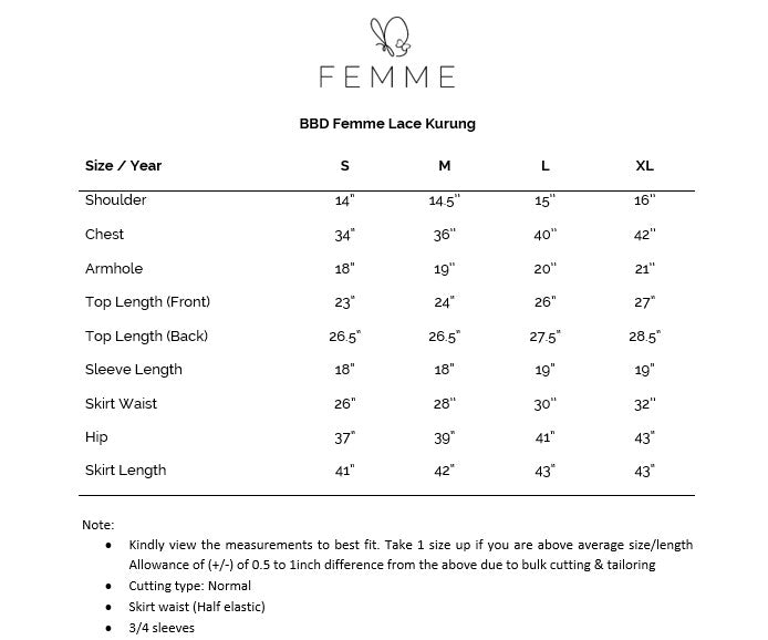 Femme: Modern Kurung Kedah Lace (Ash grey)