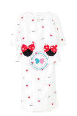 BBD x Disney - Minnie Mouse Kurung Kedah - White