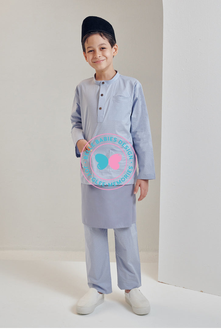BBD Baju Melayu - Dusty Blue
