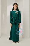 Ola Oli x BBD Dazzling Peplum Ruffles (Emerald Green)