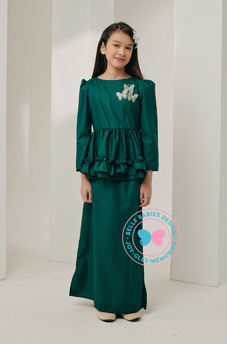 Ola Oli x BBD Dazzling Peplum Ruffles (Emerald Green)