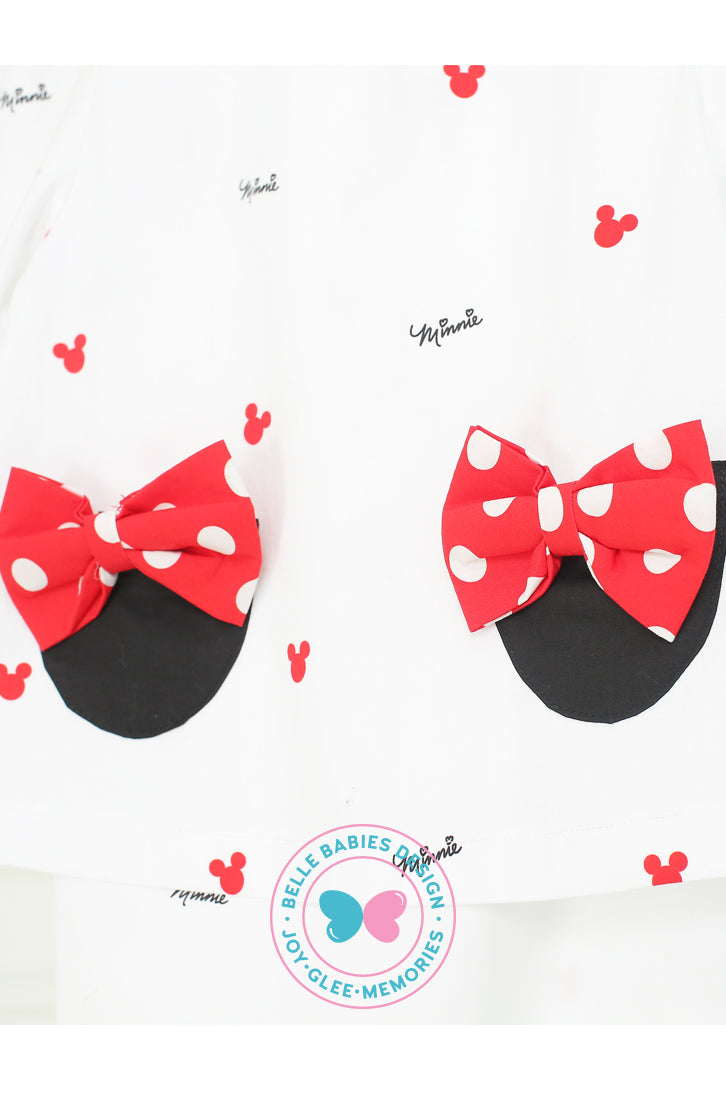 BBD x Disney - Minnie Mouse Kurung Kedah - White