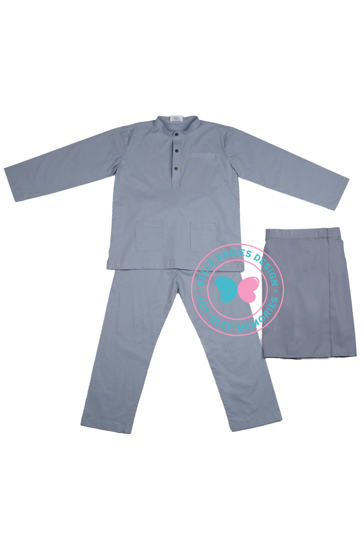 (As-is) BBD Baju Melayu - Dusty Blue