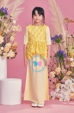 BBD Peplum Feathers - Medium Yellow