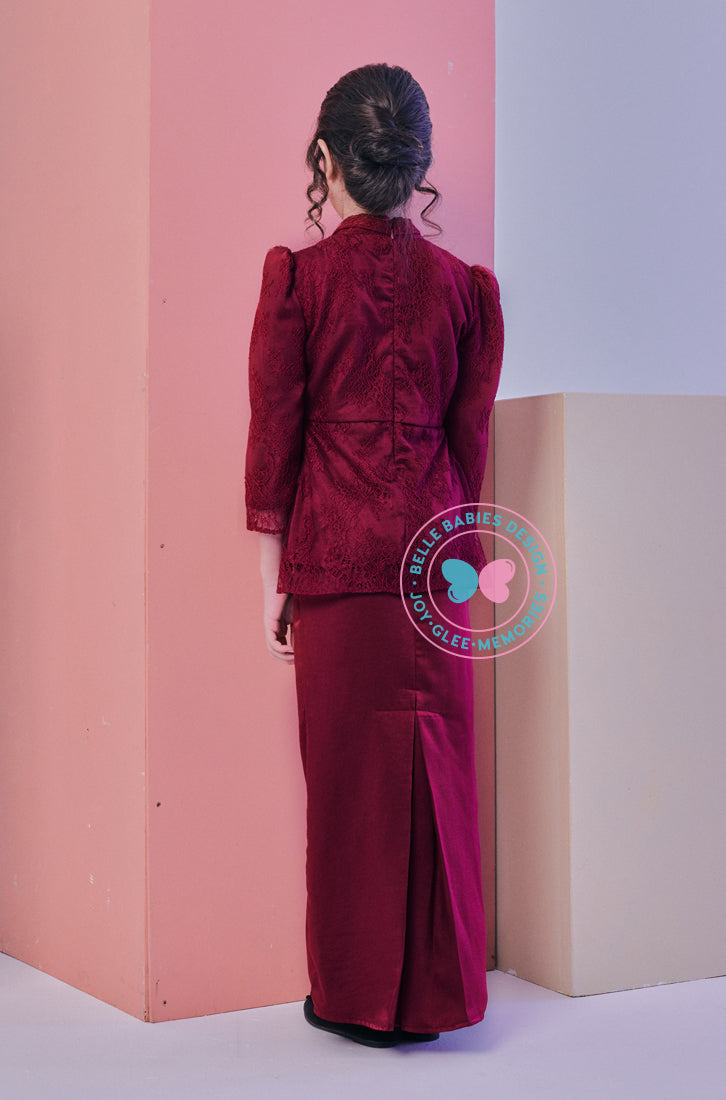 BBD Kebaya Lace - Deep Maroon