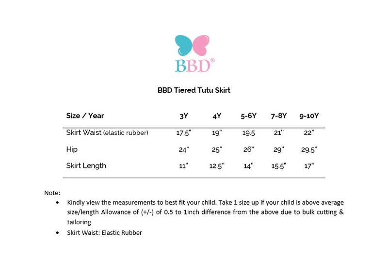 BBD Tiered Tutu Skirt - Yellow (Knee-Length)