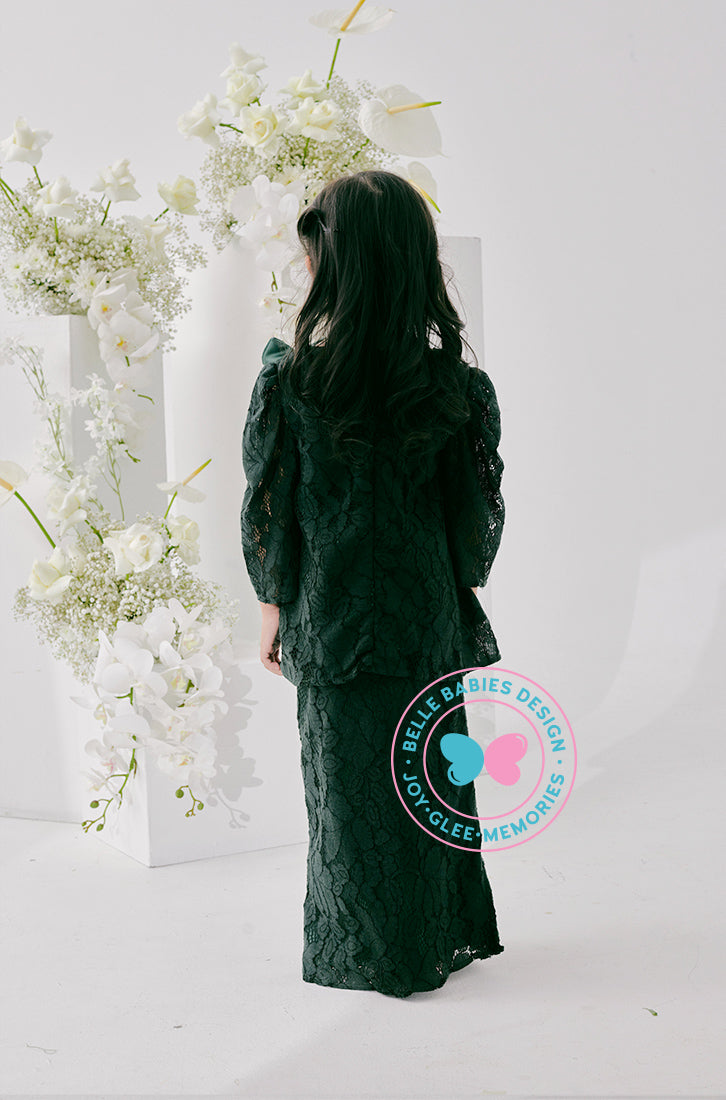 Enchanted Eid 2023: Doll Lace Dark Emerald Green