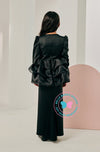 Enchanted Eid 2023: Sequin Drape Kurung (Black)