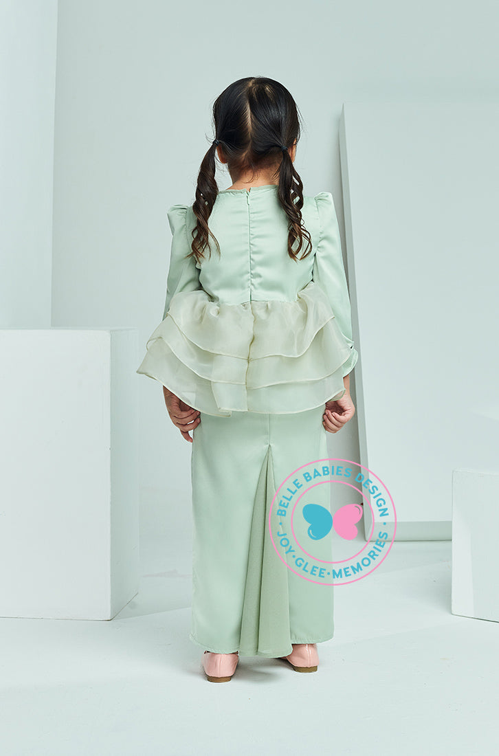 Enchanted Eid 2023: Sequin Drape Kurung (Dusty Mint Green)