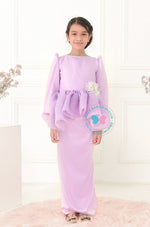 BBD  Organza Bow Peplum Kurung - Lilac