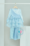 Enchanted Eid 2023: Sequin Drape Kurung (Baby Blue)