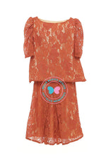 BBD Modern Kurung Lace (Kain Kipas) - Orange Brick