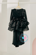 Enchanted Eid 2023: Sequin Drape Kurung (Black)