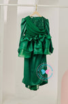 Enchanted Eid 2023: Sequin Drape Kurung (Emerald Green)