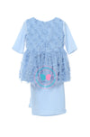 BBD Peplum Feathers - Ash Blue