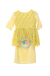 BBD Peplum Feathers - Medium Yellow
