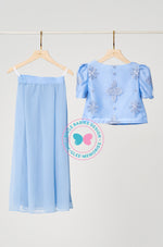 BBD Lace Embroidery Dress 2022 -Blue