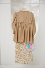 Enchanted Eid 2023: Highneck Plain & Printed Brown Flower
