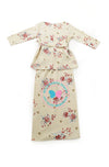 BBD Wrap Ribbon Kurung - Nude Floral