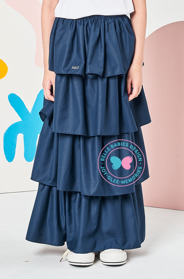 BBD Down Syndrome Awareness 2022: Skirt Ruffled Navy Blue