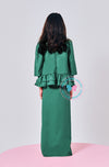 BBD Modern Kurung Ruffles - Emerald Green