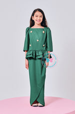 BBD Modern Kurung Ruffles - Emerald Green