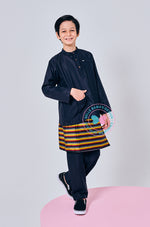 BBD Baju Melayu - Black (matching Samping)
