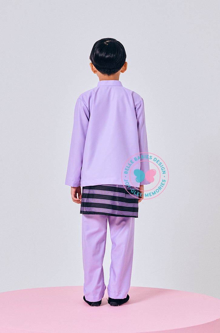 BBD Baju Melayu - Lavender (matching Samping)