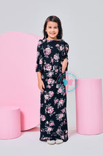 “The Love for Prints” BBD Kurung Kedah - Black Flowers (Lightweight)